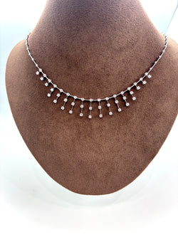 COLLIER DRAPERIE OR BLANC DIAMANTS