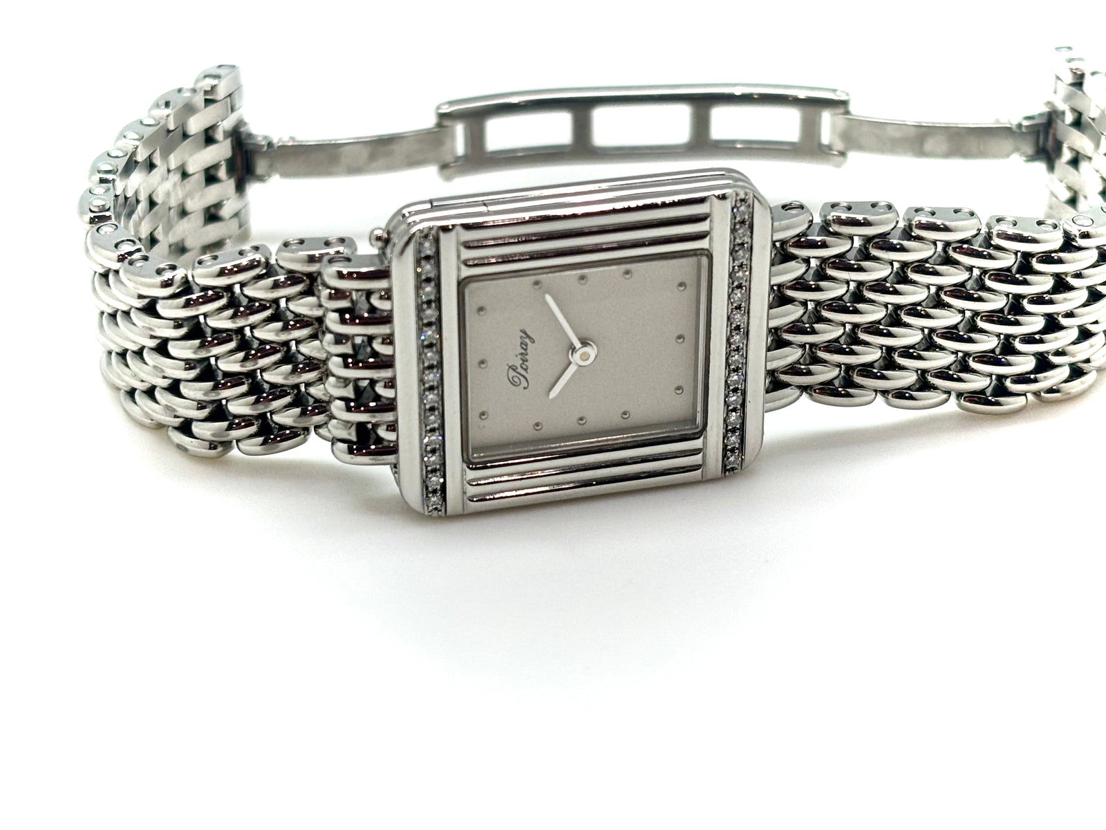 Bracelet Montre POIRAY Ma Première 17mm Bleu Cuir - Grand Modèle Fabriqué En France