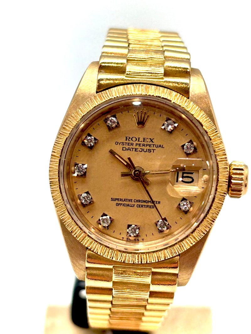 ROLEX LADY DATEJUST PRESIDENT DIAMANTS