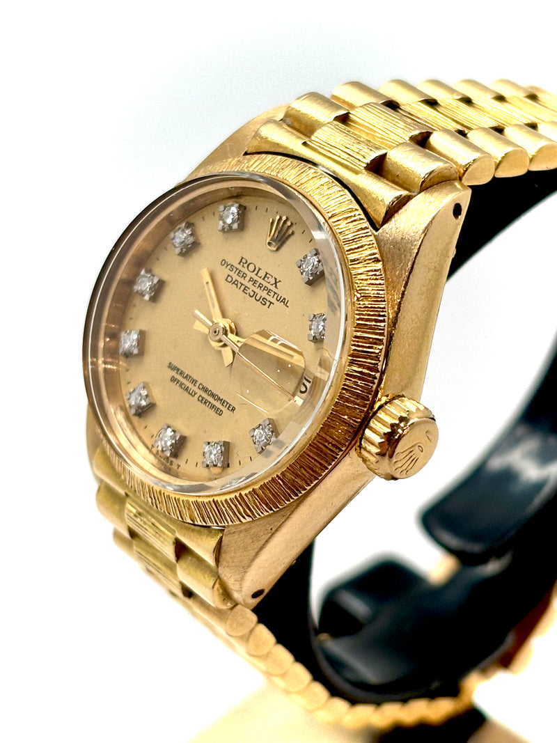 ROLEX LADY DATEJUST PRESIDENT DIAMANTS