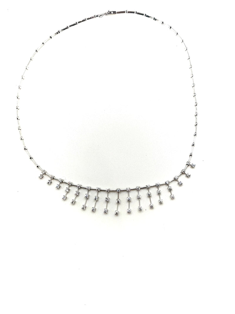 COLLIER DRAPERIE OR BLANC DIAMANTS