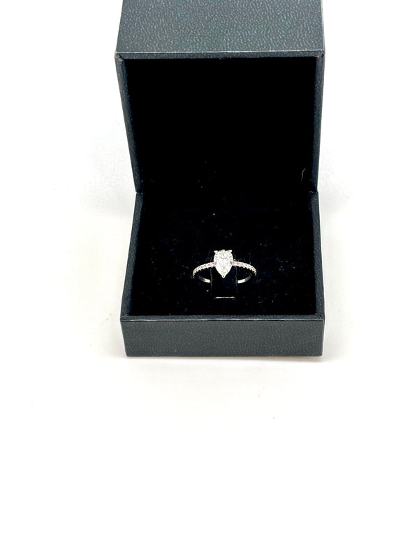 BAGUE SOLITAIRE POIRE 0,90ct