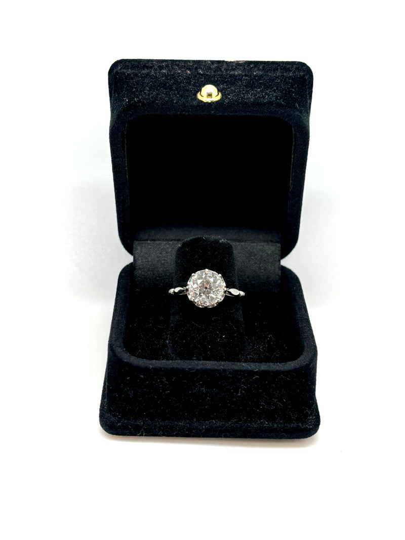 BAGUE SOLITAIRE ANCIEN 2ct