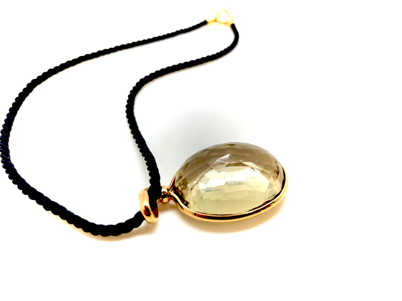 PENDENTIF IMPOSANTE CITRINE