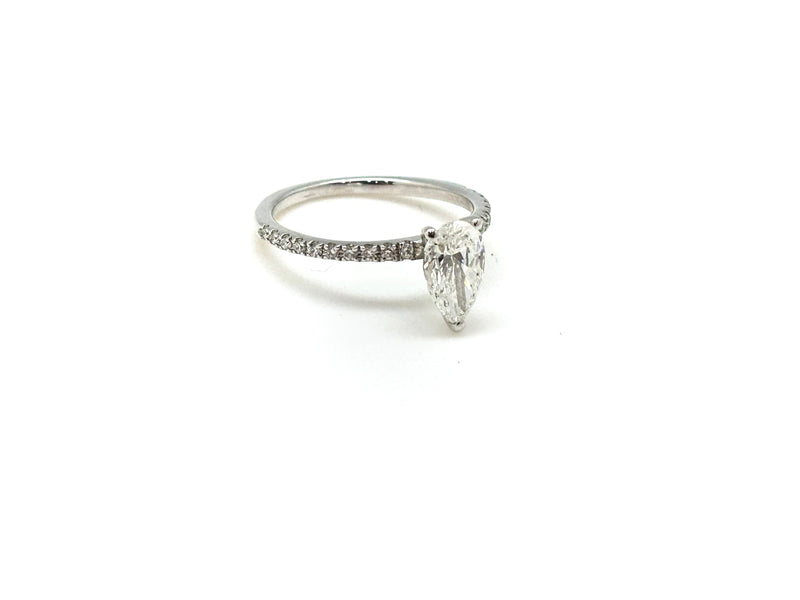 BAGUE SOLITAIRE POIRE 0,90ct