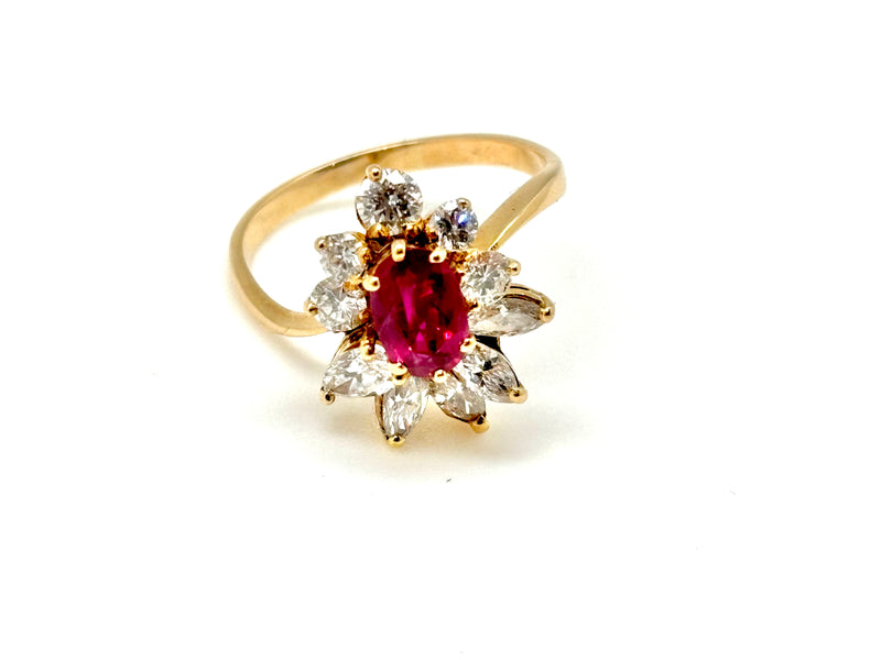 BAGUE RUBIS DIAMANTS