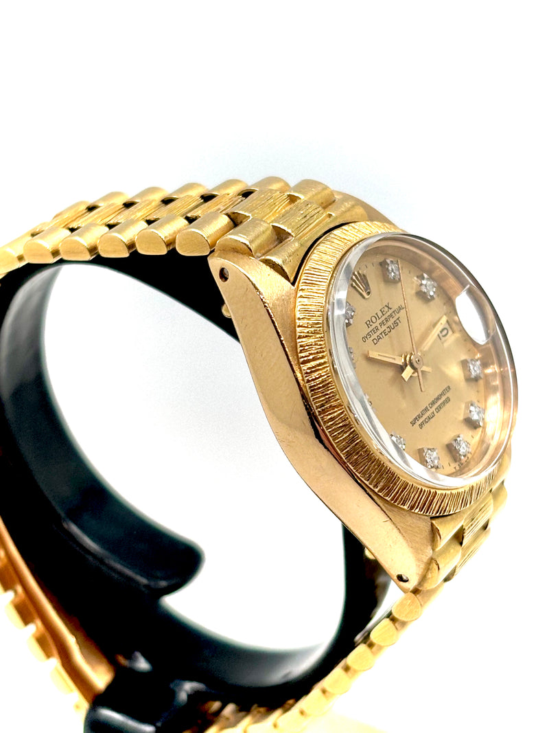 ROLEX LADY DATEJUST PRESIDENT DIAMANTS