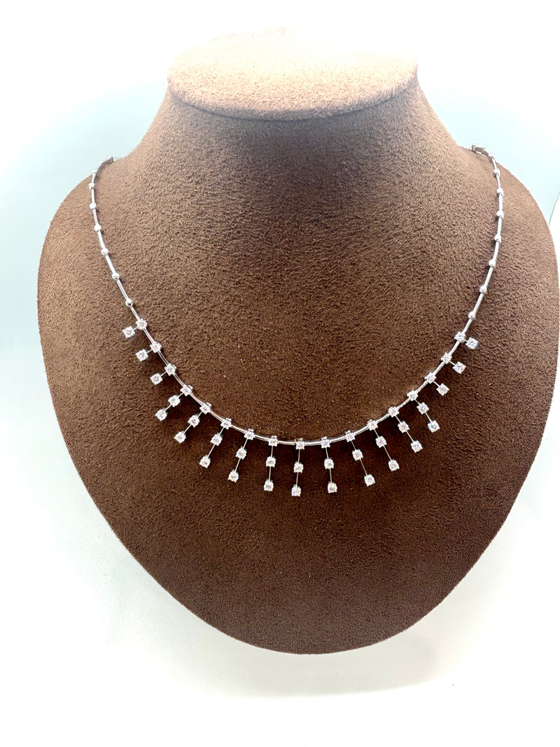 COLLIER DRAPERIE OR BLANC DIAMANTS