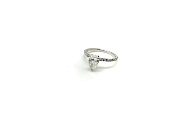 BAGUE SOLITAIRE POIRE 0,90ct