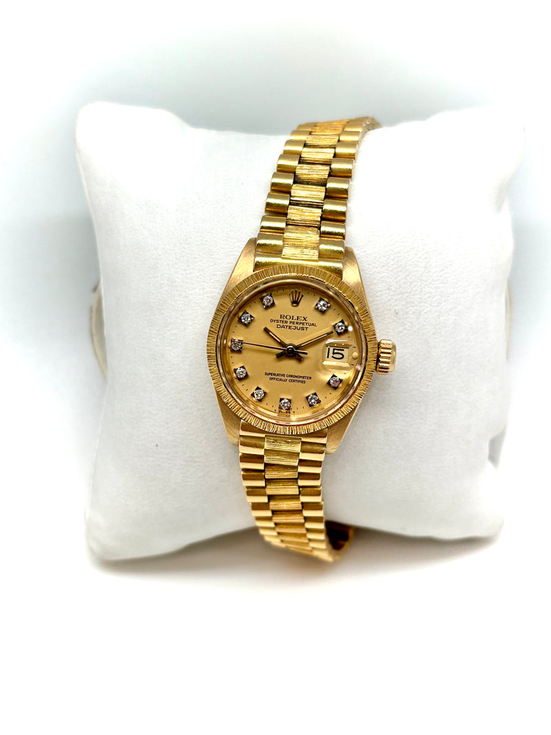 ROLEX LADY DATEJUST PRESIDENT DIAMANTS