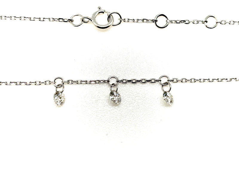 BRACELET LA BRUNE ET LA BLONDE 3 DIAMANTS 0,30ct