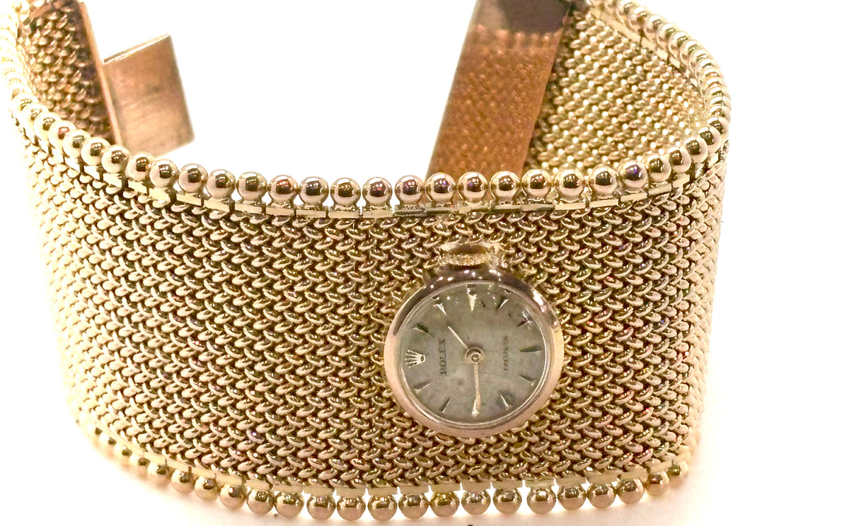 Montre Vintage Femme NAPPEY à Remontage Manuel - Mécanique, Boîtier Et Bracelet Dorés, Style Classique