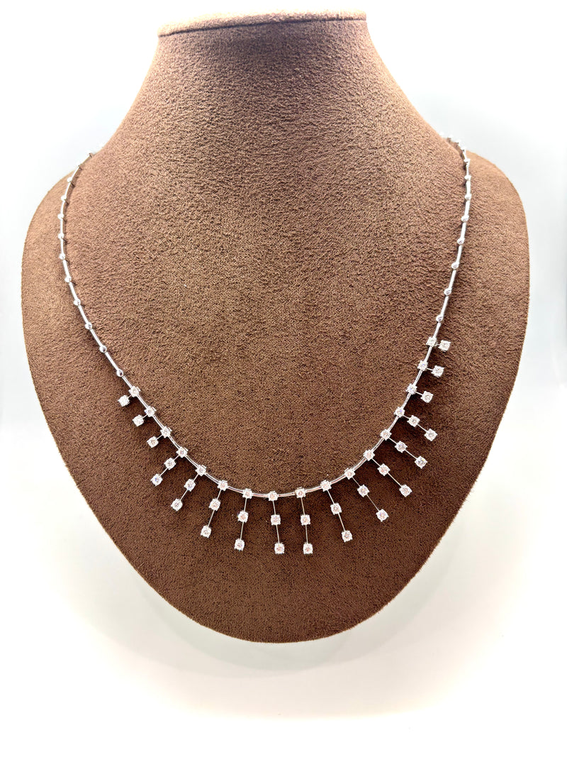 COLLIER DRAPERIE OR BLANC DIAMANTS
