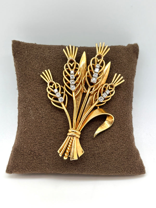 BROCHE BOUQUET DIAMANTS