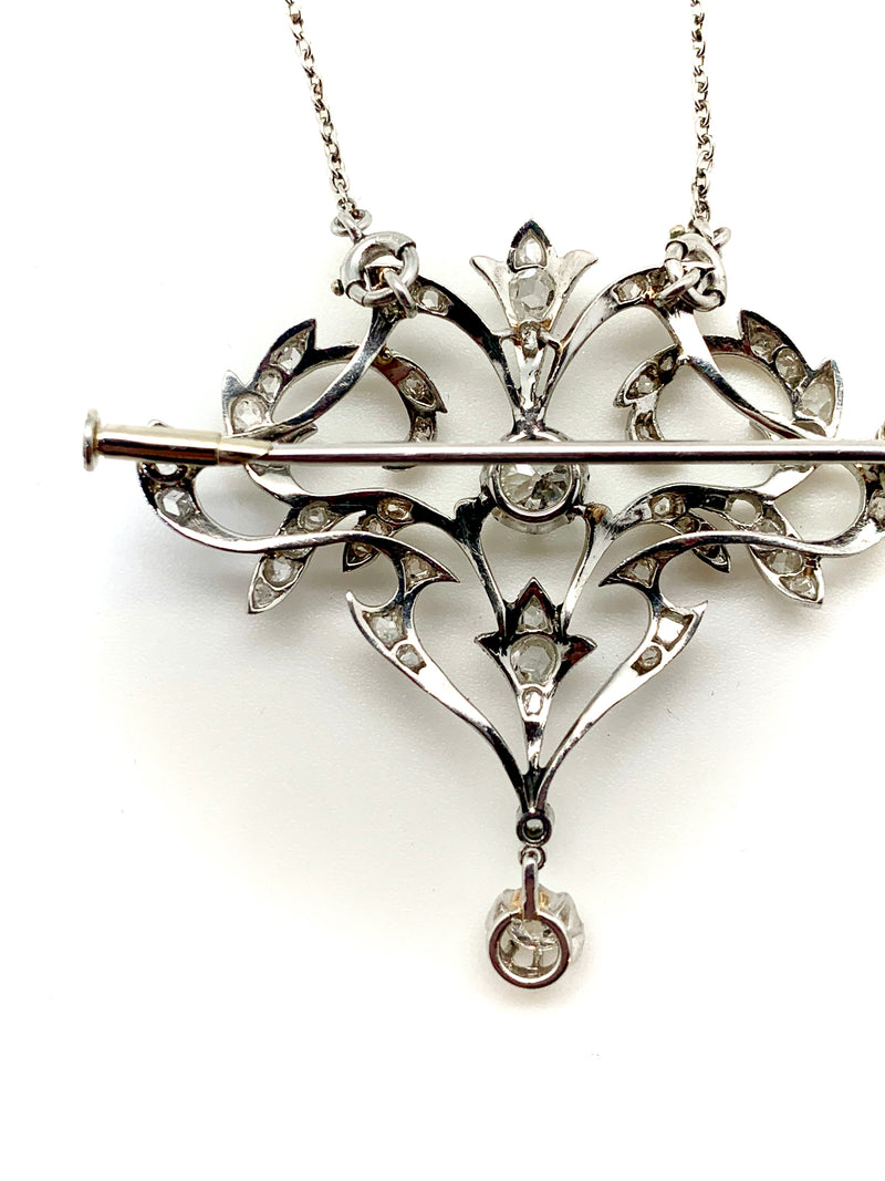PENDENTIF ART DECO DIAMANTS