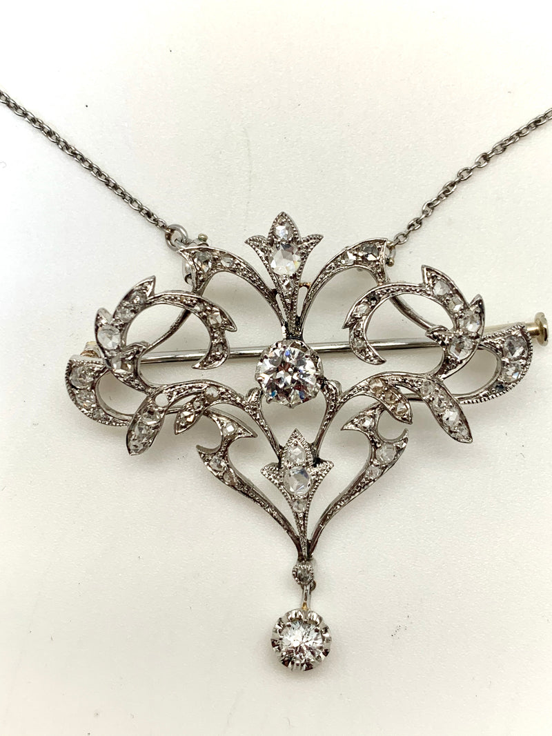 PENDENTIF ART DECO DIAMANTS