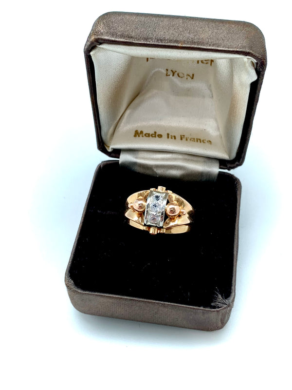 Bague Ancienne a Pont Diamant